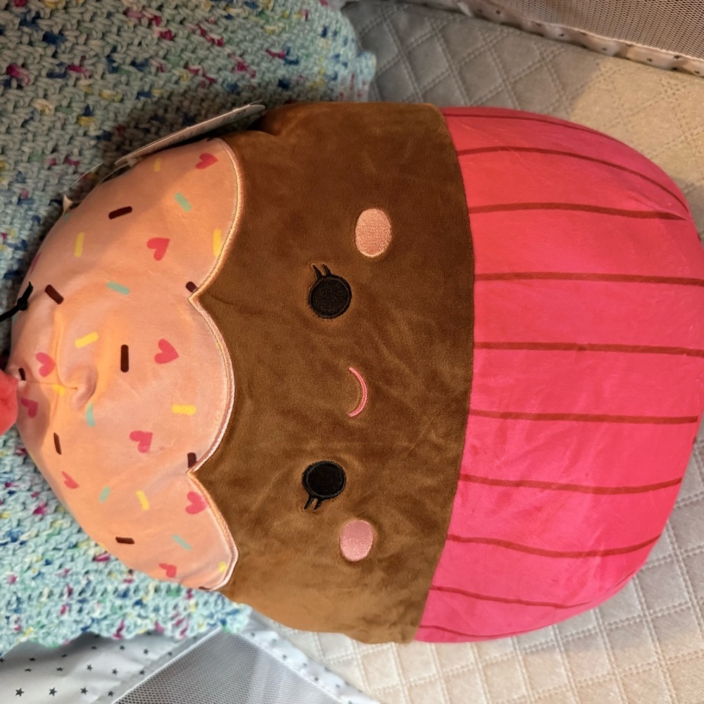 Ottie Squishmallow Cute Cupcake Plush Pillow